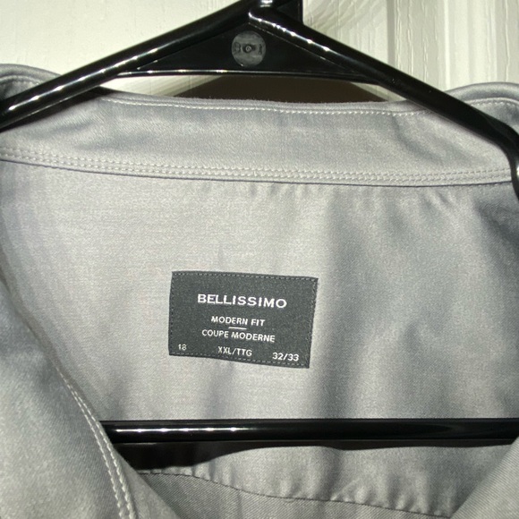 ♥️ Elegant Men's Gray Dress Shirt Size XXL - Picture 4 of 10